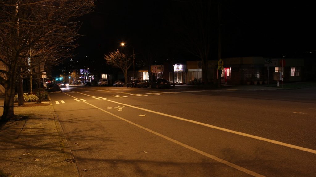 roadway at night