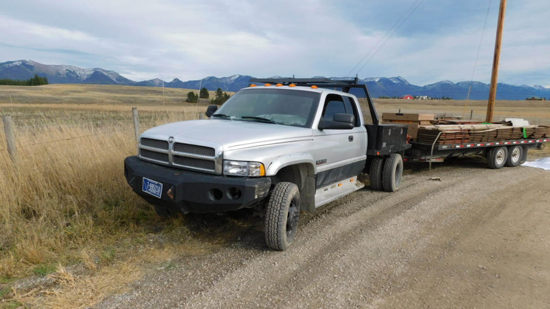 truck on side of road